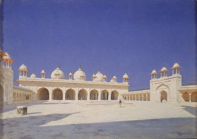 1874-1876年のアグラの赤い砦にあるパールモスクモティマスジッド 作： Vasili Vasilievich Vereshchagin