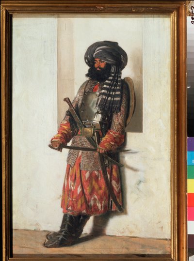 Un afghan (アフガニスタン) - Vasili Vasilyevich Vereshchagin (Vassili Vereshchagin) (1842-1904) による絵画、キャンバスに油彩 作： Vasili Vasilievich Vereshchagin