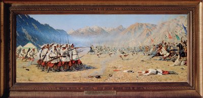 突然の攻撃 (帝国ロシアによるトルキスタンの征服) 作： Vasili Vasilievich Vereshchagin