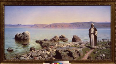 ガリラヤ湖（ジェネサレス湖）の前のイエス - ガリラヤ湖のイエス - Vasili Dmitrievich Polenov（1844-1927）による絵画、キャンバスに油彩 作： Vasilij Dmitrievich Polenov