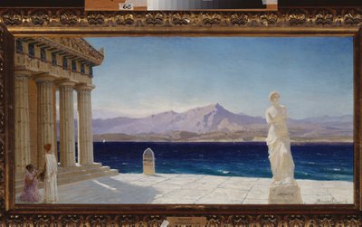 古代の風景 (ギリシャ) - 古代の風景 - Vasili Dmitrievich Polenov (1844-1927) による絵画、キャンバスに油彩 作： Vasilij Dmitrievich Polenov