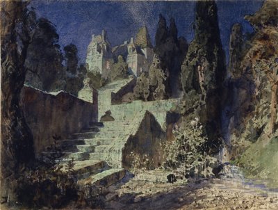 オペラの舞台デザインスカーレットローズN.クロトコフ作、1884年 作： Vasilij Dmitrievich Polenov