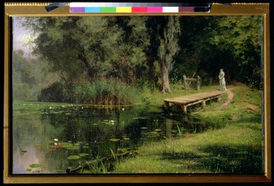 生い茂った池、1880 作： Vasilij Dmitrievich Polenov