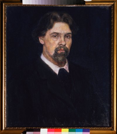 自画像 - 自画像 - Vasilli Ivanovich Surikov (Vasily Surikov または Vassili Surikov) (1848-1916) による絵画、キャンバスに油彩 作： Vasilij Ivanovic Surikov