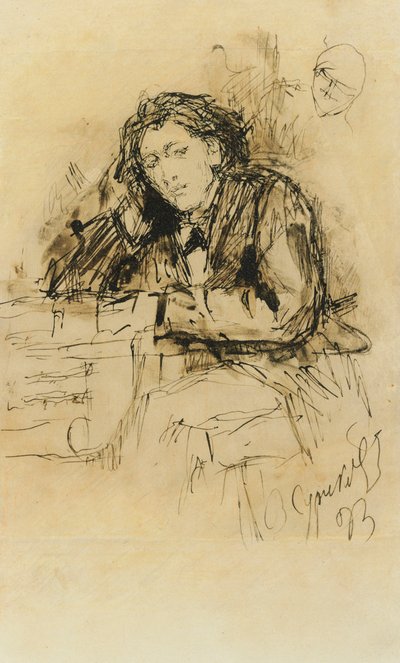 作曲家アントンルビンスタイン1829-1894、1893の肖像。 作： Vasilij Ivanovic Surikov
