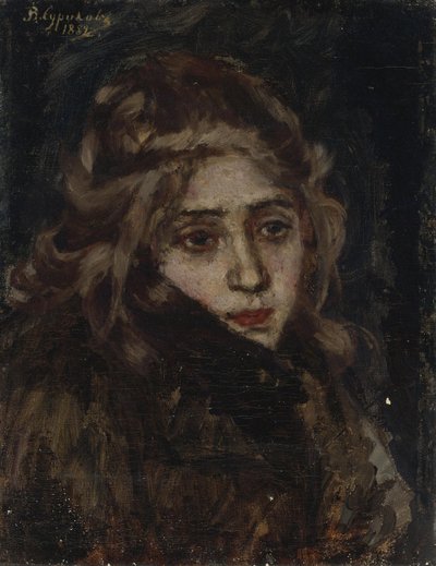 マリアアレクサンドロフナメンシコワ王女。ベレンゾフでのメンシコフの研究、1882年 作： Vasilij Ivanovic Surikov