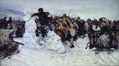 雪の要塞の嵐、1891 作： Vasilij Ivanovic Surikov