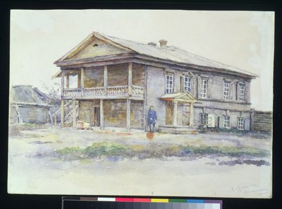 クラスノヤルスクのスリコフの家、1890〜91年 作： Vasilij Ivanovic Surikov