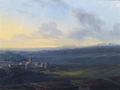 1826年後のホワイトタワーからのツァールスコエセローの眺め 作： Vasily Andreyevich Zhukovsky