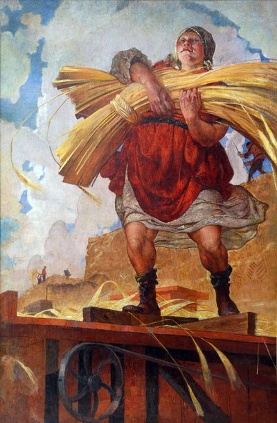 Kostyanitsynの集団農民、Vasily Nikolaevich（1881-1940）。 キャンバスに油彩 作： Vasily Nikolaevich Kostyanitsyn