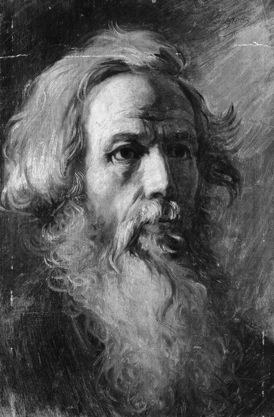 男の頭、おそらくca。 1870-82。 作： Vasily Perov