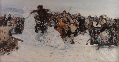 雪の町を撮影 作： Vasily Surikov