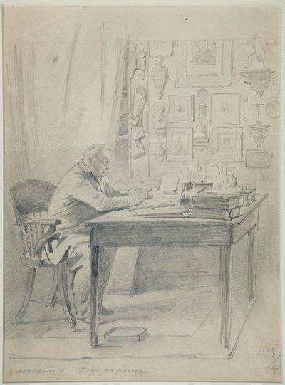 著者の肖像Faddei Bulgarin 1789-1859、1840年代 作： Georg Wilhelm Timm