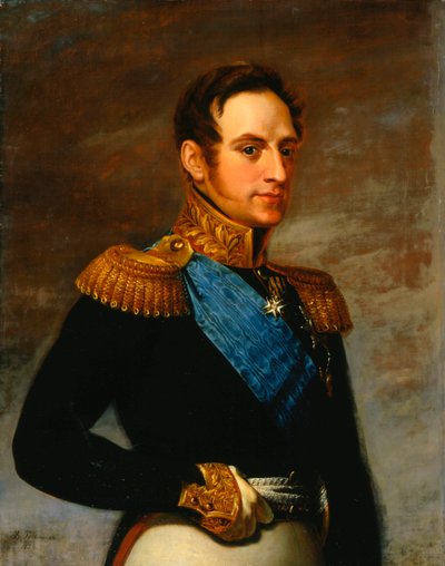 ニコラス1世皇帝の肖像、1826年 作： Vasily Tropinin