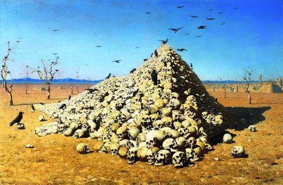 戦争の神格化、1871 作： Vasily Vereshchagin