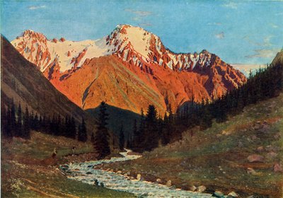 19世紀後半、1965年の山の風景。 作： Vasily Vereshchagin