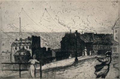 カイトフライヤーズ、モンマルトル、1915 作： Vaughan Trowbridge