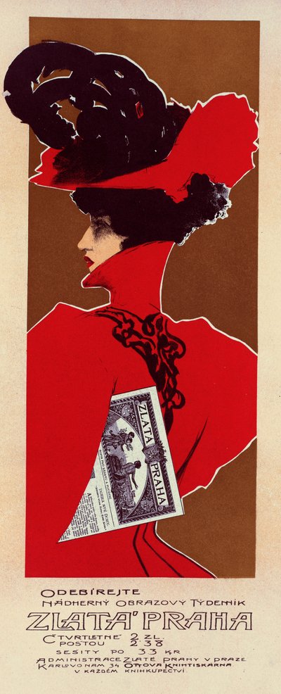 黄金のプラハ、1898 年。 作： Václav Oliva
