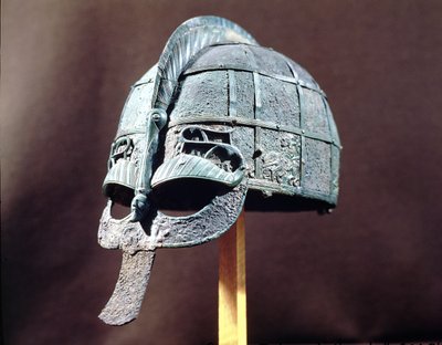 ヴェンデルトレジャーのヘルメット、アップランド、西暦600年頃（金属） 作： Vendel Period