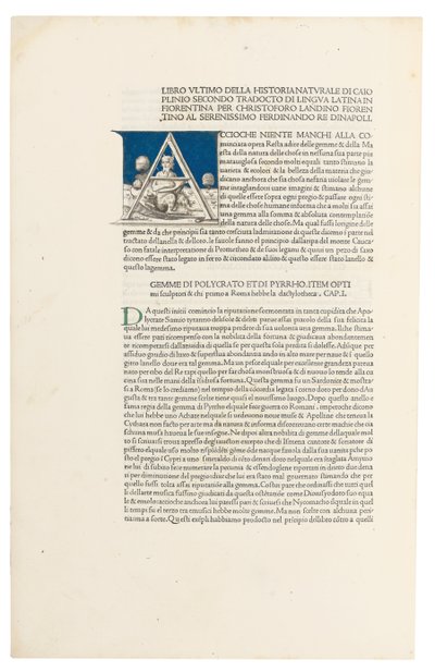 プリニウス・プリニウスによる「ヒストリア・ナチュラリス」、1476年 作： Venetian School