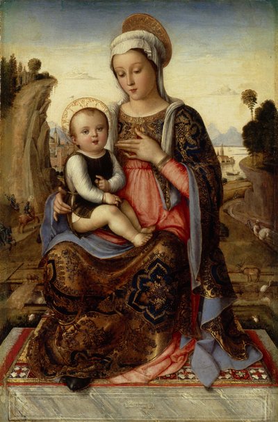 聖母子、15世紀 作： Venetian master