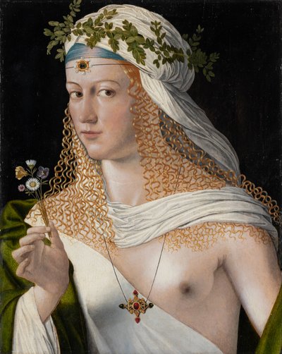 フローラとしての若い女性の理想像、1520年頃（ミクストメディア、ポプラ材） 作： ベネトバルトロメオ