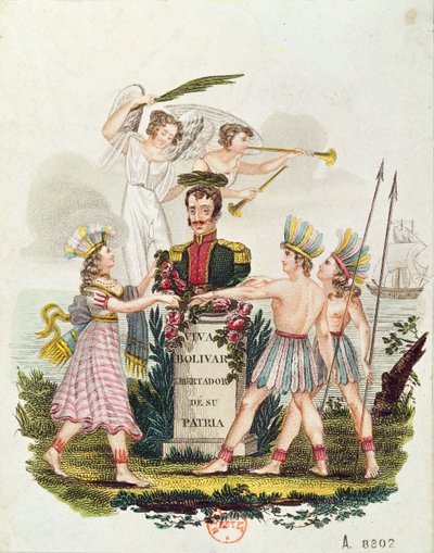 人気のある画像Extolling Bolivar、c.1840 作： Venezuelan School
