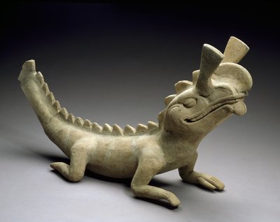 イグアナ、西暦600〜900年（セラミック） 作： Veracruz Veracruz