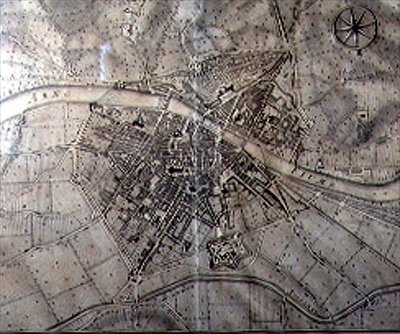 フィレンツェの地図 作： Vercellini Terreni