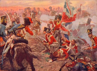キャトルブラの戦い、1815年1906年 作： Vereker Monteith Hamilton