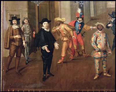 ファースで遊ぶイタリア人とフランス人のコメディアン、1670（詳細）（155316も参照） 作： Verio