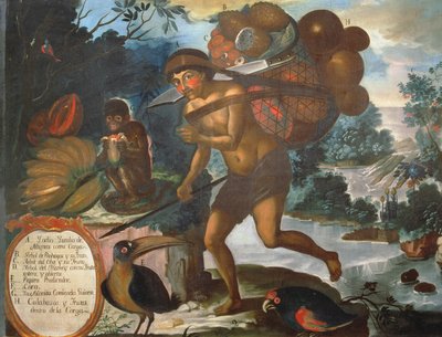 ネイマスのユンボインディアン（キャンバスに油彩） 作： Vicente Alban