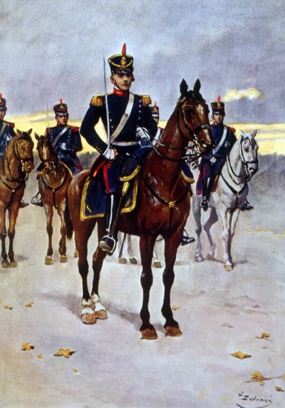 Argentine Army mounted grenadier officer 作： Vicente Blasco Ibanez