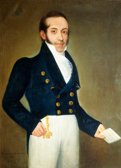 ドンアグスティンデラスヘラスイカラソの肖像、1828 作： Vicente Escobar