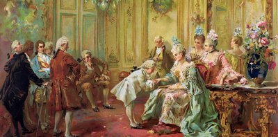 Wolfang Amadeus Mozart (1756-1791) at Madame (Marquise) de Pompadour (Mozart