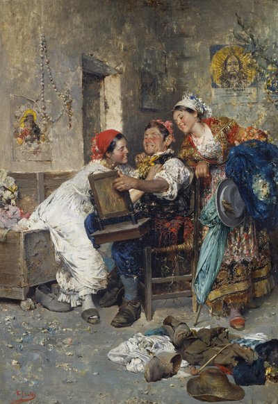 ジプシー、2人の女性を連れた男性 作： Vicenzo Irolli