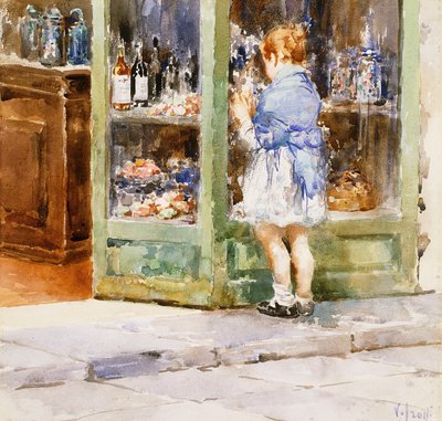 ウィンドウショッピングの女の子 作： Vicenzo Irolli