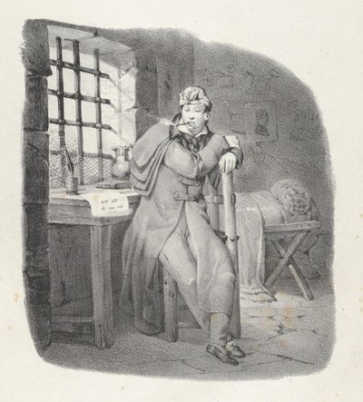 チャプ。 XIII：聖。 ペラジ！ 素敵な滞在！ サント・ペラージェ刑務所、魅力的な滞在!, 1824.. 作： Victor Adam