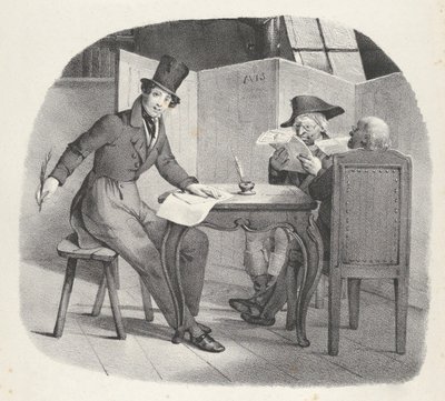 チャプ。 XV: 1824年、高齢者のためのヴィエル文書に手紙を書く. 作： Victor Adam