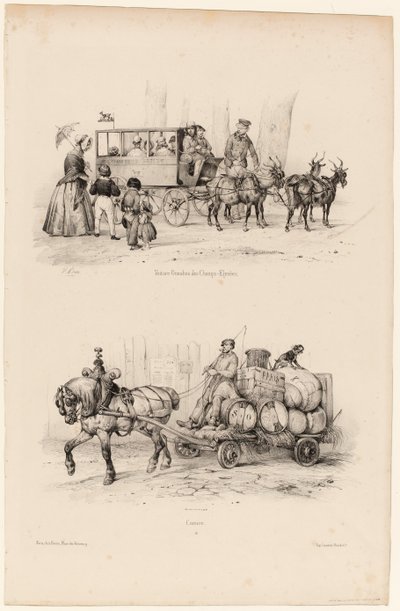 Omnibus-linja-auto Champs-Elysées