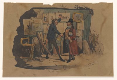 アートだらけの露天商が男を止める 作： Victor Adam