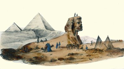 エジプトのフランス人大佐。ヴィクター・アダムの挿絵による「グロテスク・アルバム、驚くべきタイプの選択」の中で、1850年頃、パリで撮影された。 作： Victor Adam