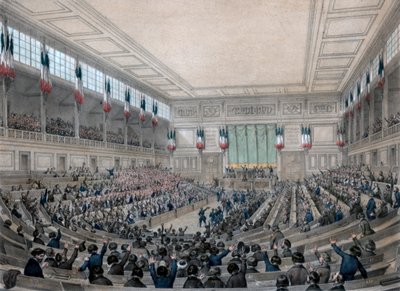 1848 年 5 月 15 日、パリで「国民議会は常設されました！」 作： Victor Adam