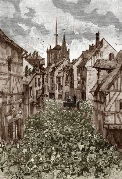 Affaire des possedes de Loudun (demons de Loudun) 1630 年頃: 魔女狩りで、悪魔と協定を結び、修道女の魔法を持っていると非難したとされるフランスの司祭 Urbain Grandier (1590-1634) が、肉屋で焼かれた - ( 都会のグランディエ、フレン 作： Victor Armand Poirson