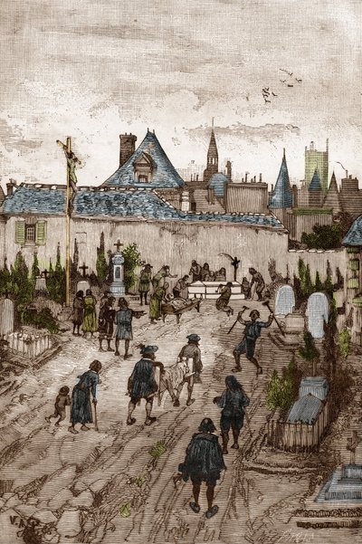 Jansenist convulsionary (または Saint Medard) (痙攣の作品) は 18 世紀: 「病人や体の弱った人々は、奇跡的にゲリスになるために、Saint-Medard (助祭フランソワ・パリの墓がある場所) の墓地に行きます」 (Convulsionnaire の実践 ( けいれん 作： Victor Armand Poirson