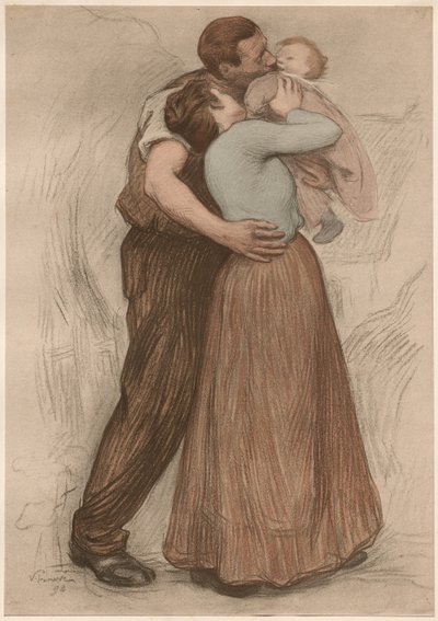 キス、1898年。 作： Victor Emile Prouve
