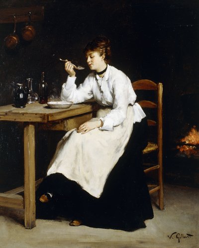 火のそばに、 作： Victor Gabriel Gilbert