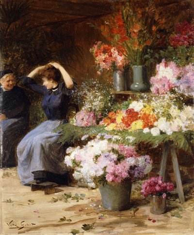 花の力;花売り、 作： Victor Gabriel Gilbert