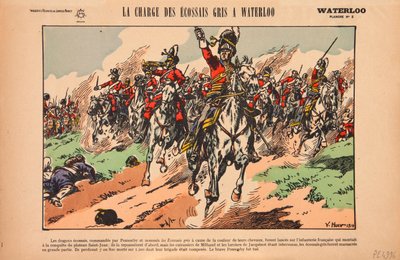 ウォータールーの戦い、1920年頃のロイヤルスコッツグレイの突撃 作： Victor Huen