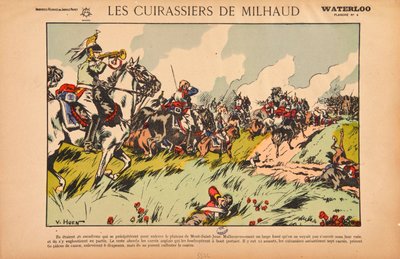 MilhaudのCuirassiers、Waterloo、c.1920 作： Victor Huen